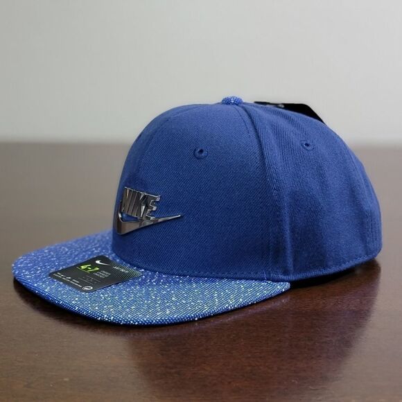 Nike Sportswear NSW Blue Hat Cap Metallic Logo New - Picture 3 of 5